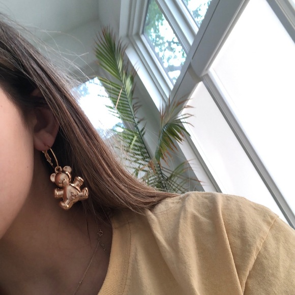 Gold Teddy bear earrings 🧸 - Picture 6 of 6